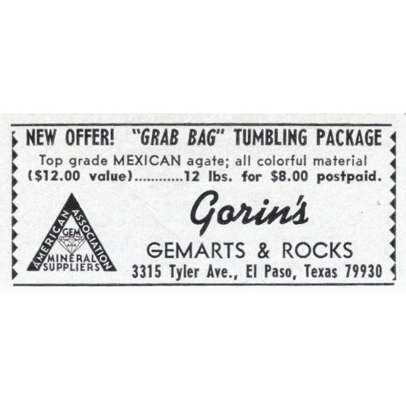 Garin's Gemarts & Rocks El Paso Texas 1964 Magazine Ad AB6-LJS4