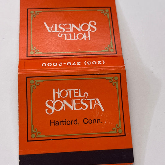 Hotel Sonesta Hartford CT Vintage Matchbook Cover MM3-5
