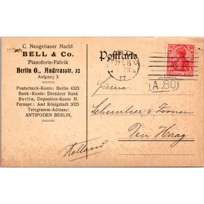 C. Neugebauer Bell & Co Berlin O. Andreasstr 1915 German Reich Postcard TE2-GRQ