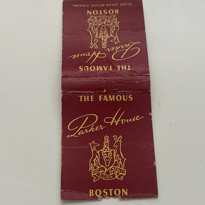 The Famous Parker House Boston Vintage Matchbook Cover TB8-MB2-2