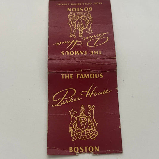 The Famous Parker House Boston Vintage Matchbook Cover TB8-MB2-2