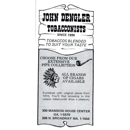 John Dengler Tobacconists St. Louis 1971 Magazine Ad AD8-H4