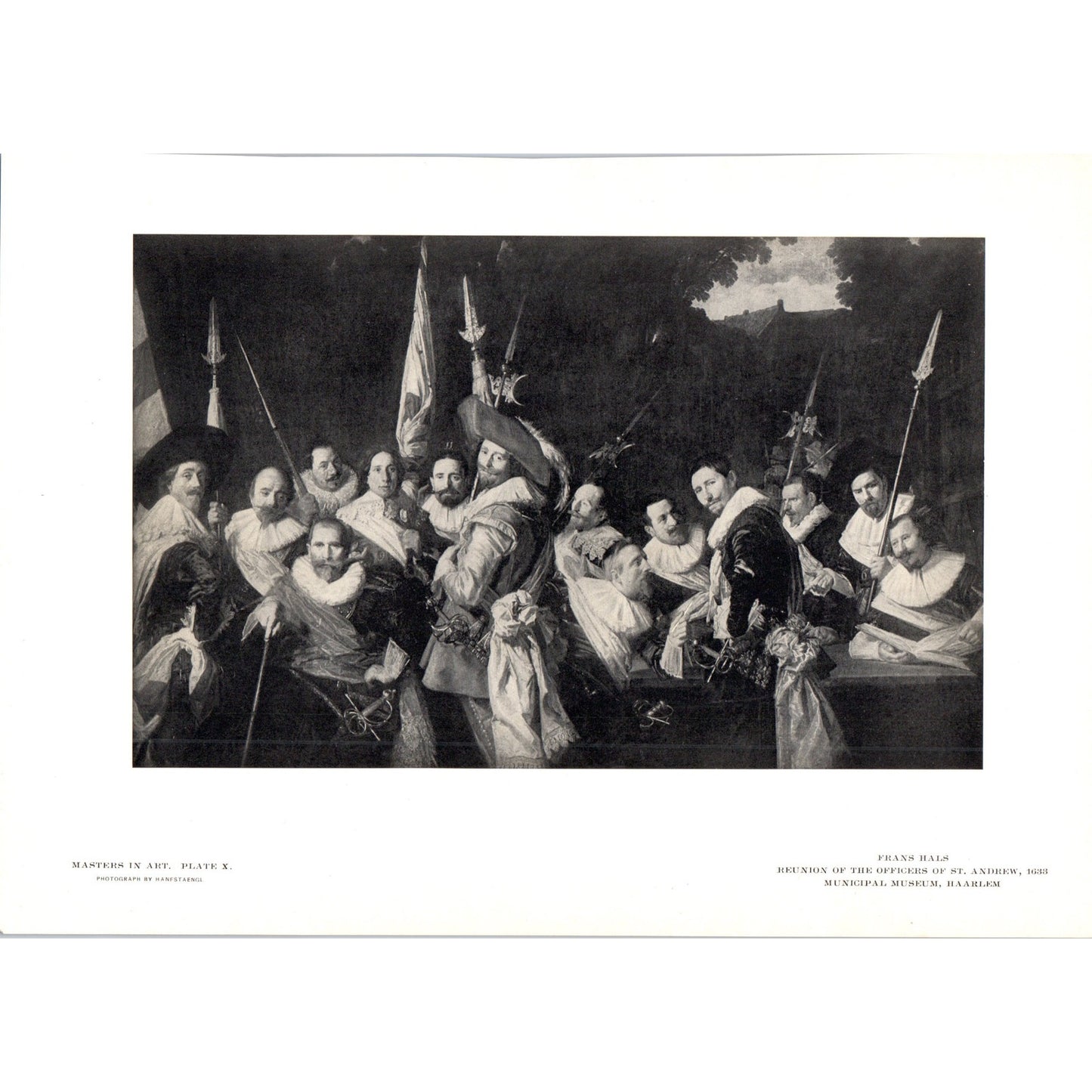 Reunion of the Officers of St. Andrew 1633 - Frans Hals 1900 Art Print AB8-MA5