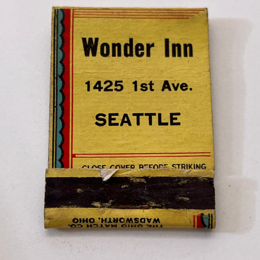 Wonder Inn 1425 1st Ave Seattle Vintage Matchbook Cover TB8-MB3-8