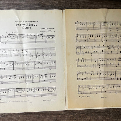 Fairy Kisses Waltz 5 by Chas L Johnson 1908 Sheet Music V13