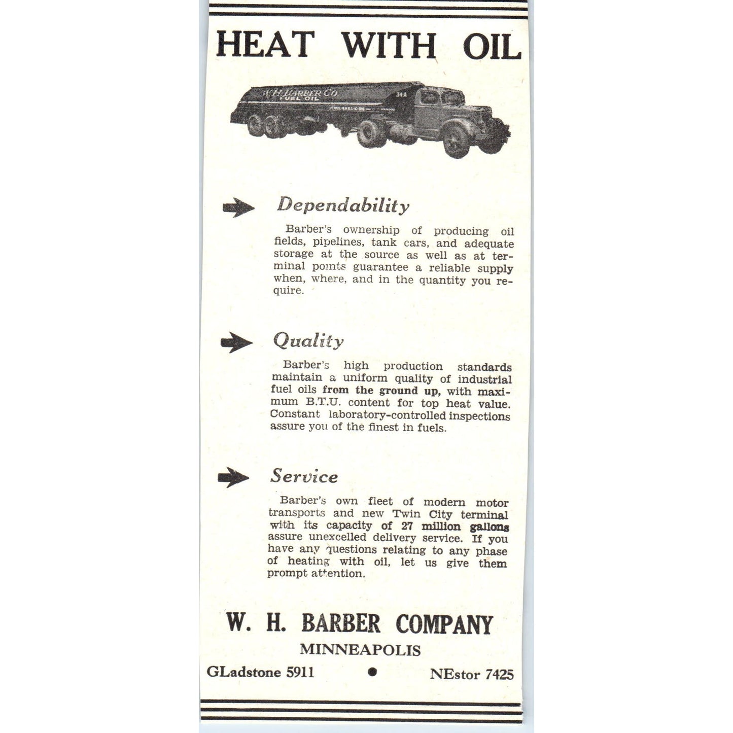 W.H. Barber Co Minneapolis, National Butter Co St. Paul Dubuque 1953 Ad AE9-DC1