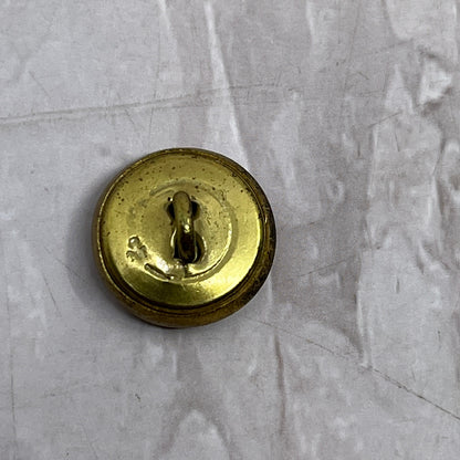 Antique 1900s French Crest Crown Original Vintage Uniform Button SF4