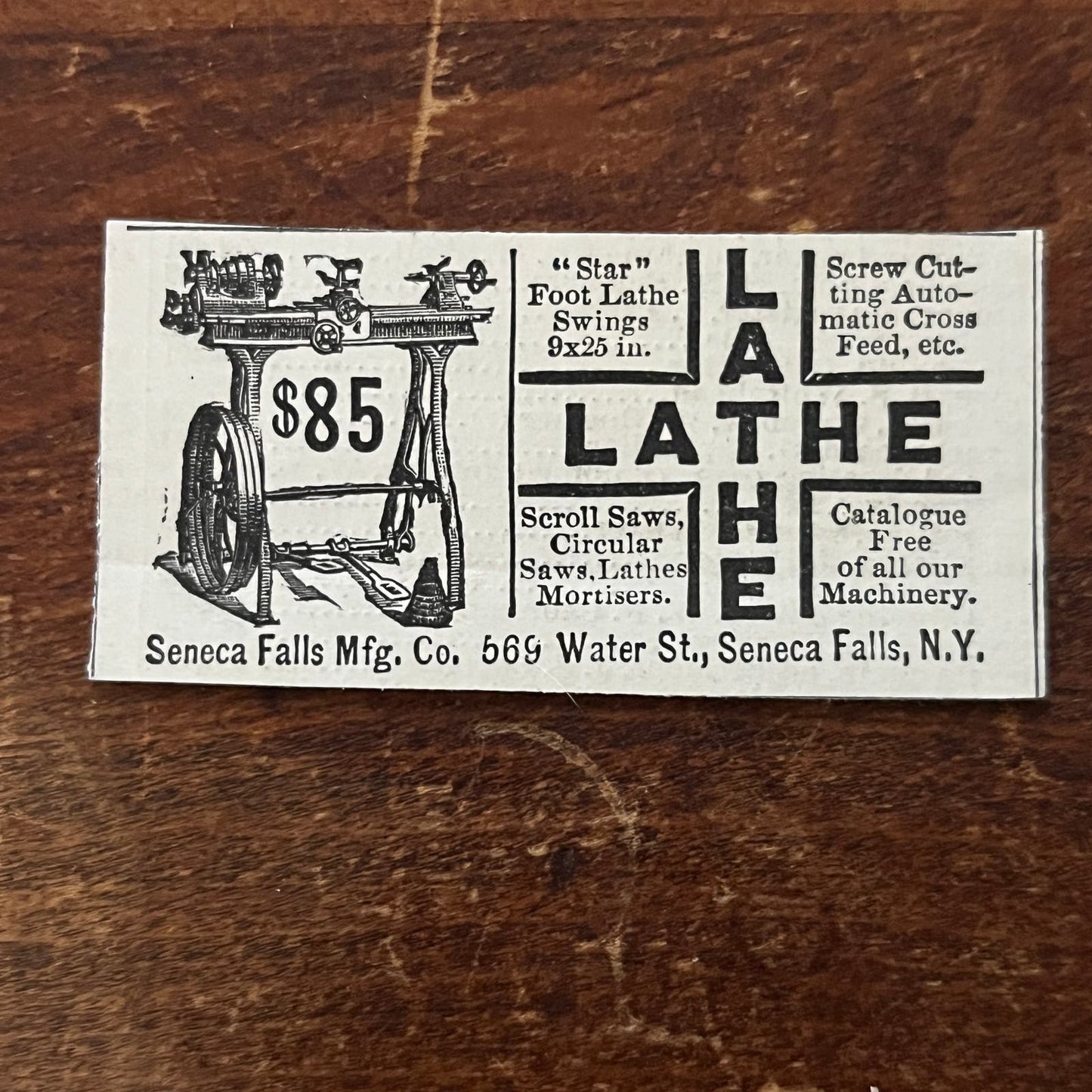 Seneca Falls Mfg Co Lathes Original Advertisement AD8-P29