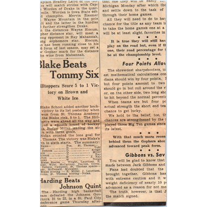 Shredded Wheat Basketball NABISCO 1935 Minneapolis Journal Advertisement AB9