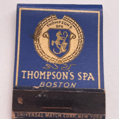 Thompson's Spa Boston Vintage Matchbook Cover TB8-MB2-8