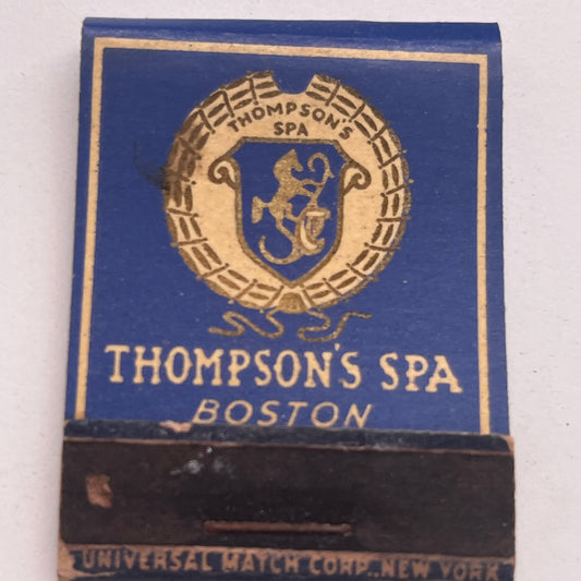 Thompson's Spa Boston Vintage Matchbook Cover TB8-MB2-8