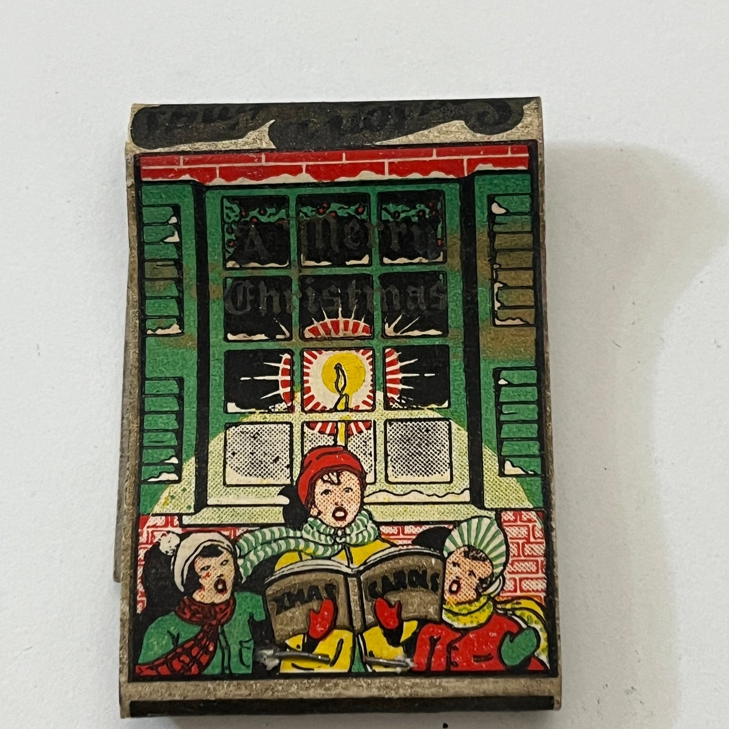Nortz Lumber Company - Christmas Carolers Vintage Matchbook Cover TB6-MB1-4