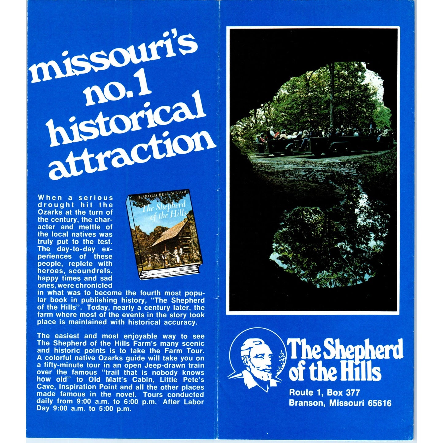 Vintage The Shepherd of the Hills Branson MO Map & Travel Brochure TF4-B1