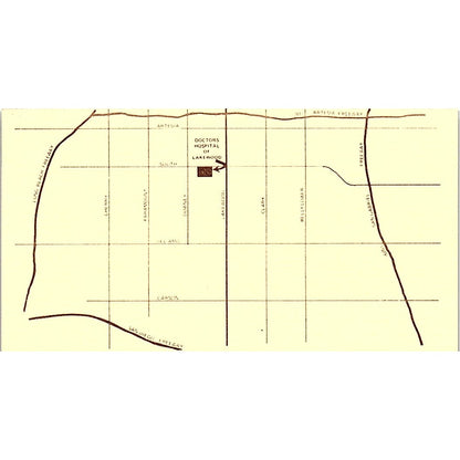 Doctors Hospital Of Lakewood J.B Skip Courtney CA Vintage Business Card SF3-B4