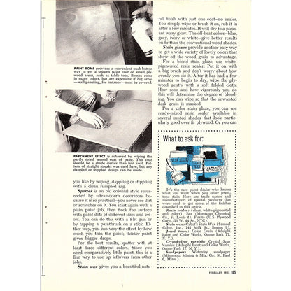 New Paints Give You Pro's Skill George H. Waltz Jr. 4-Page 1955 Article AG1-4