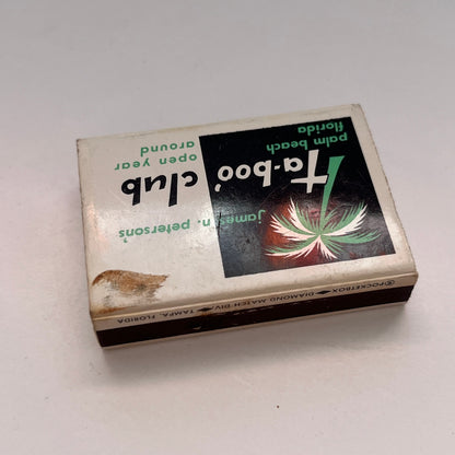 James N Peterson's Ta-Boo Club Palm Beach FL Vintage Matchbox TB6-MB3