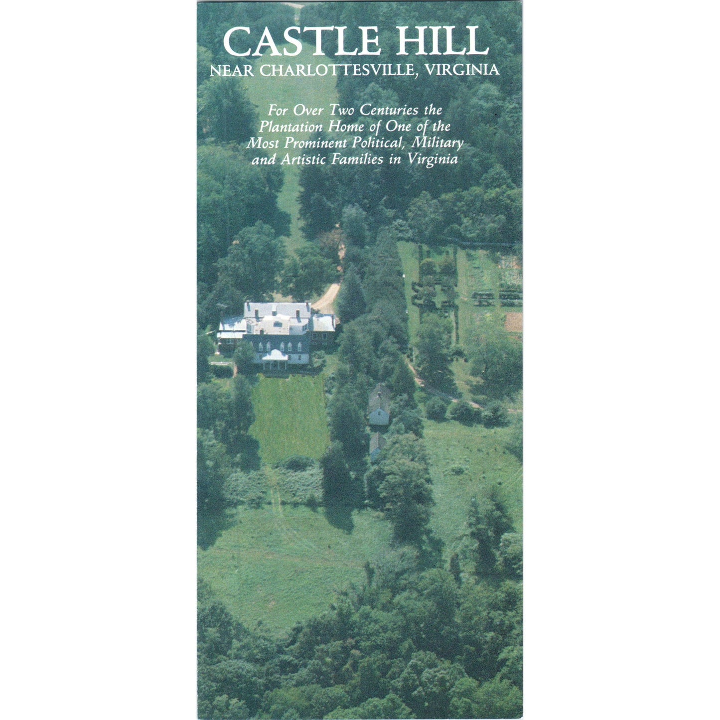 Vintage Castle Hill Near Charlottesville Virginia Map & Travel Brochure TF4-B1