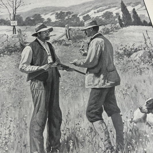 Getting Round the Old Man Hunting - Original 1904 A.B. Frost Art Print V14-3