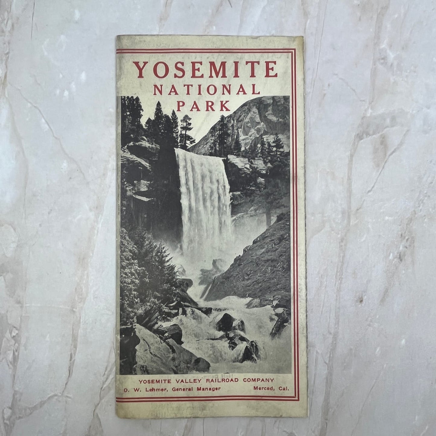 1915 Yosemite Valley Railroad Co Yosemite National Park Fold Out Brochure AE4