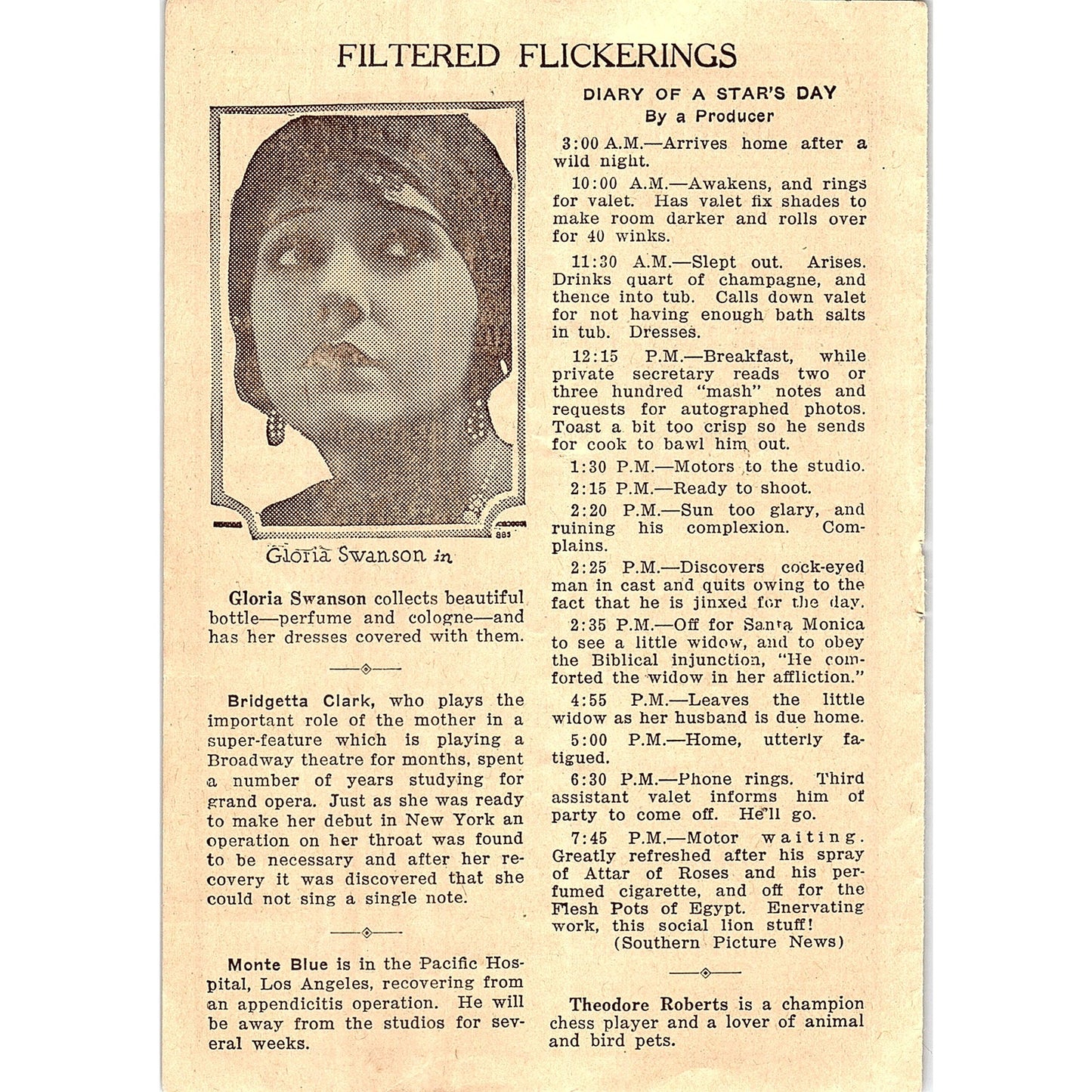 Gloria Swanson National Theatre NJ 1920s Ad AF3-8