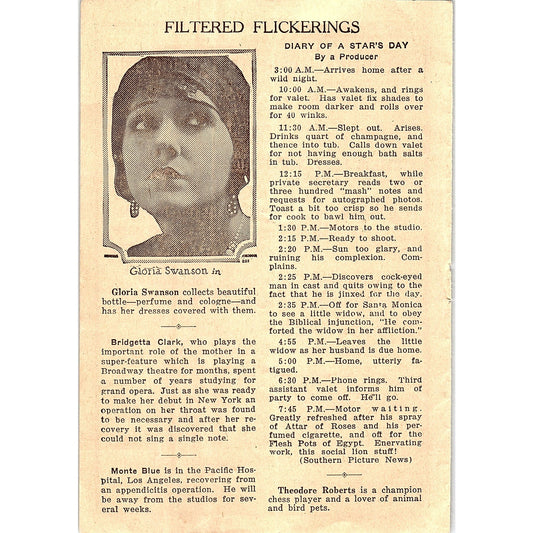 Gloria Swanson National Theatre NJ 1920s Ad AF3-8