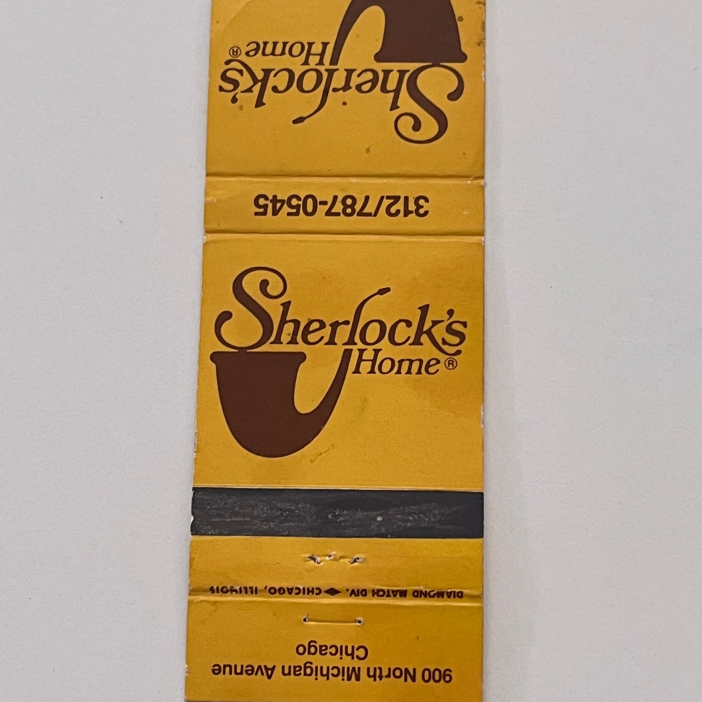 Sherlock's Home Restaurant Chicago Vintage Matchbook Cover TB6-MB2-2