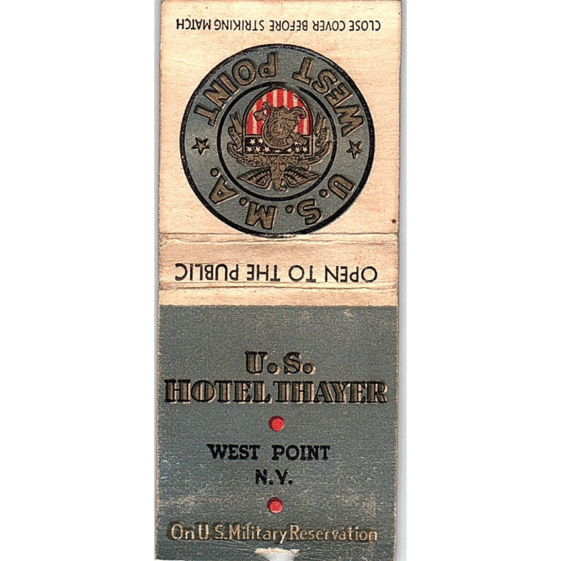 US Hotel Thayer West Point NY Vintage Matchbook Cover SC7-Y9