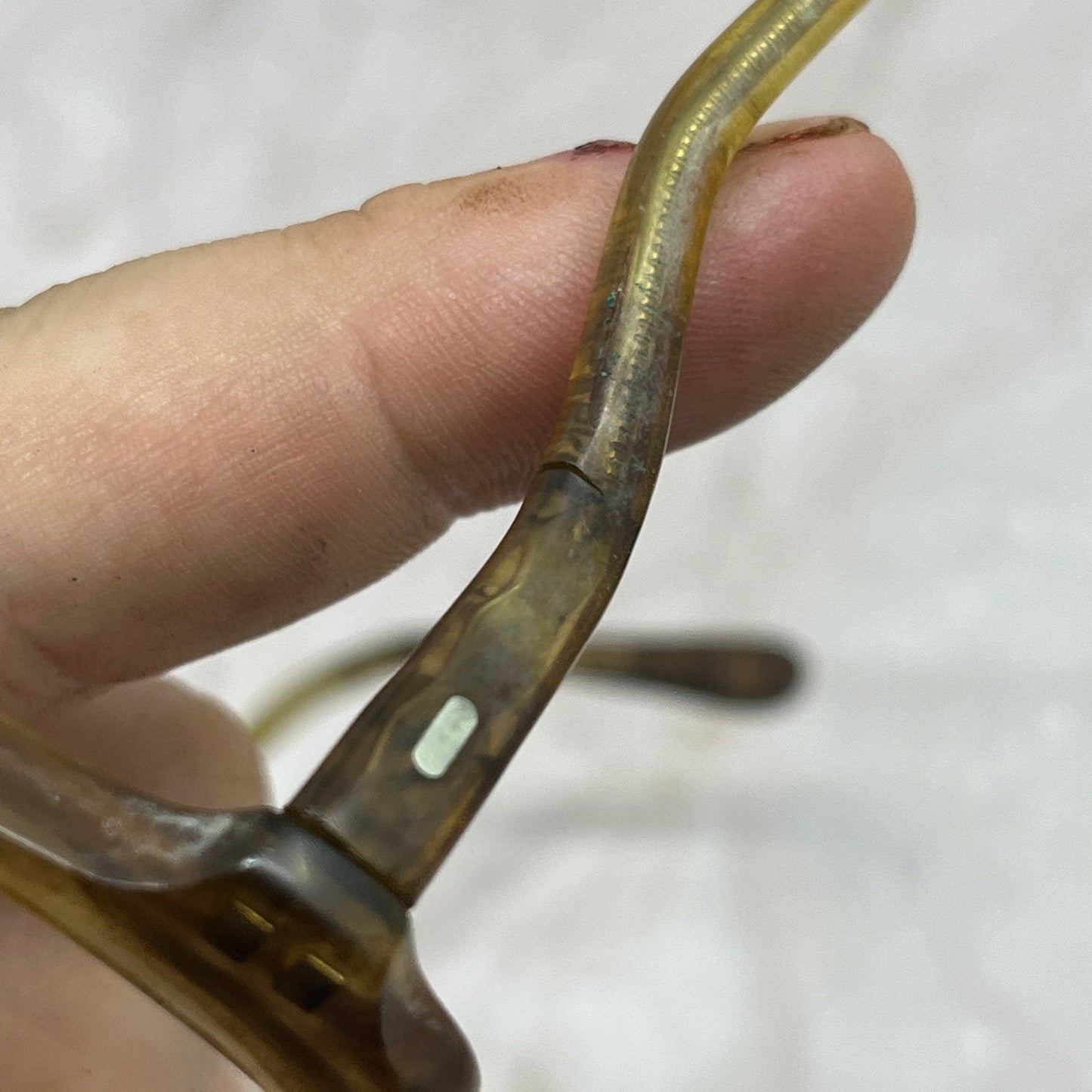Vintage Drop Arm Brown Sparkle Heidi Sunglasses Eyeglasses Frames TG7-G6-6
