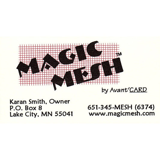 Karan Smith Magic Mesh Lake City MN Vintage Business Card SC9-B9