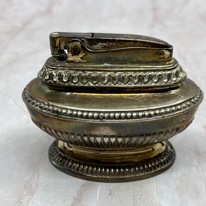 Vintage Art Deco Ronson Queen Anne Silver Plate Table Lighter TL31