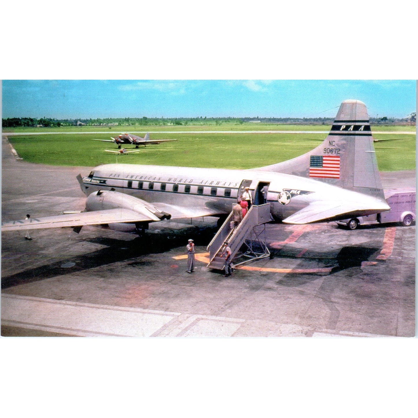 Pan American Airways Convair 240 Vintage Postcard PC18