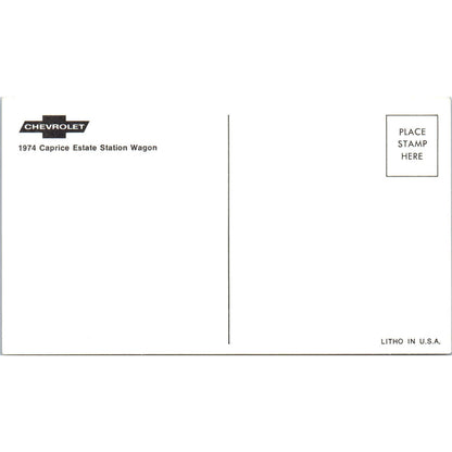 1974 Chevrolet Chevy Caprice Estate Station Wagon Vintage Postcard PC2