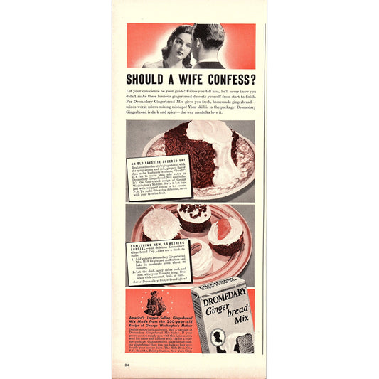 Dromedary Ginger Bread Mix New York City NY 1940 Ad V14-8