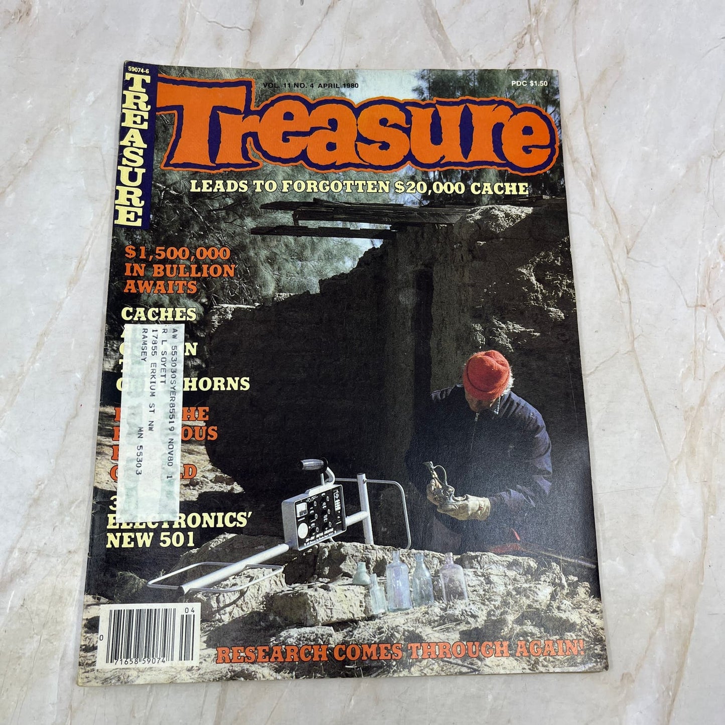 1980 April - Treasure Magazine - Treasure Hunting Metal Detecting Gold Coins M10