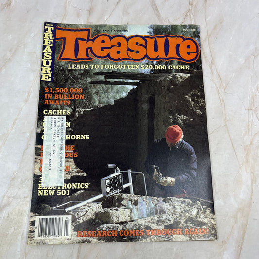 1980 April - Treasure Magazine - Treasure Hunting Metal Detecting Gold Coins M10