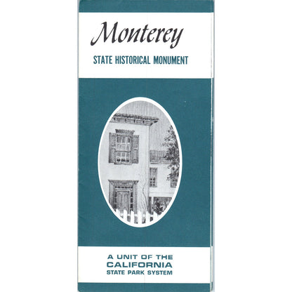 1967 Monterey State Historical Monument California Travel Brochure & Map TH9-CB