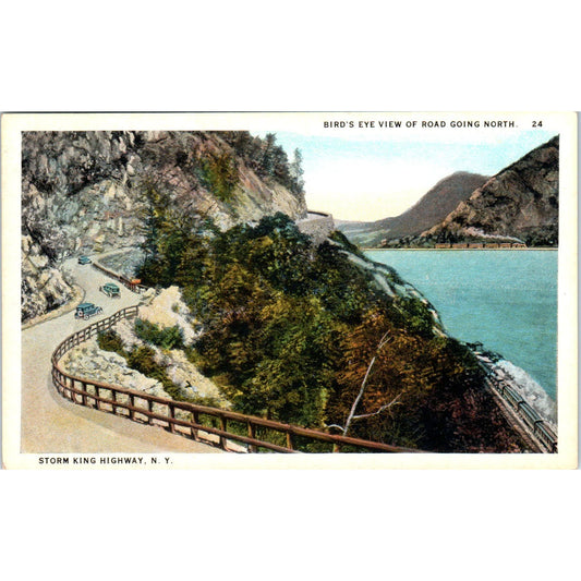 Storm King Highway Birds Eye View Road Going North New York Vintage Postcard PD3
