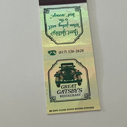 Great Gatsby's Restaurant Boston MA Matchbook Cover MM5-9