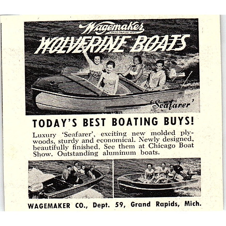 Wolverine Boots Wagemaker Co Grand Rapids Michigan 1955 Ad AF9-M4