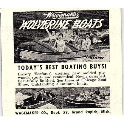 Wolverine Boots Wagemaker Co Grand Rapids Michigan 1955 Ad AF9-M4