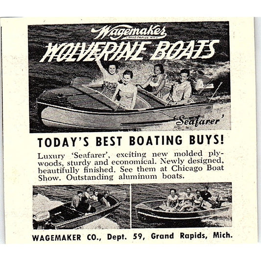 Wolverine Boots Wagemaker Co Grand Rapids Michigan 1955 Ad AF9-M4
