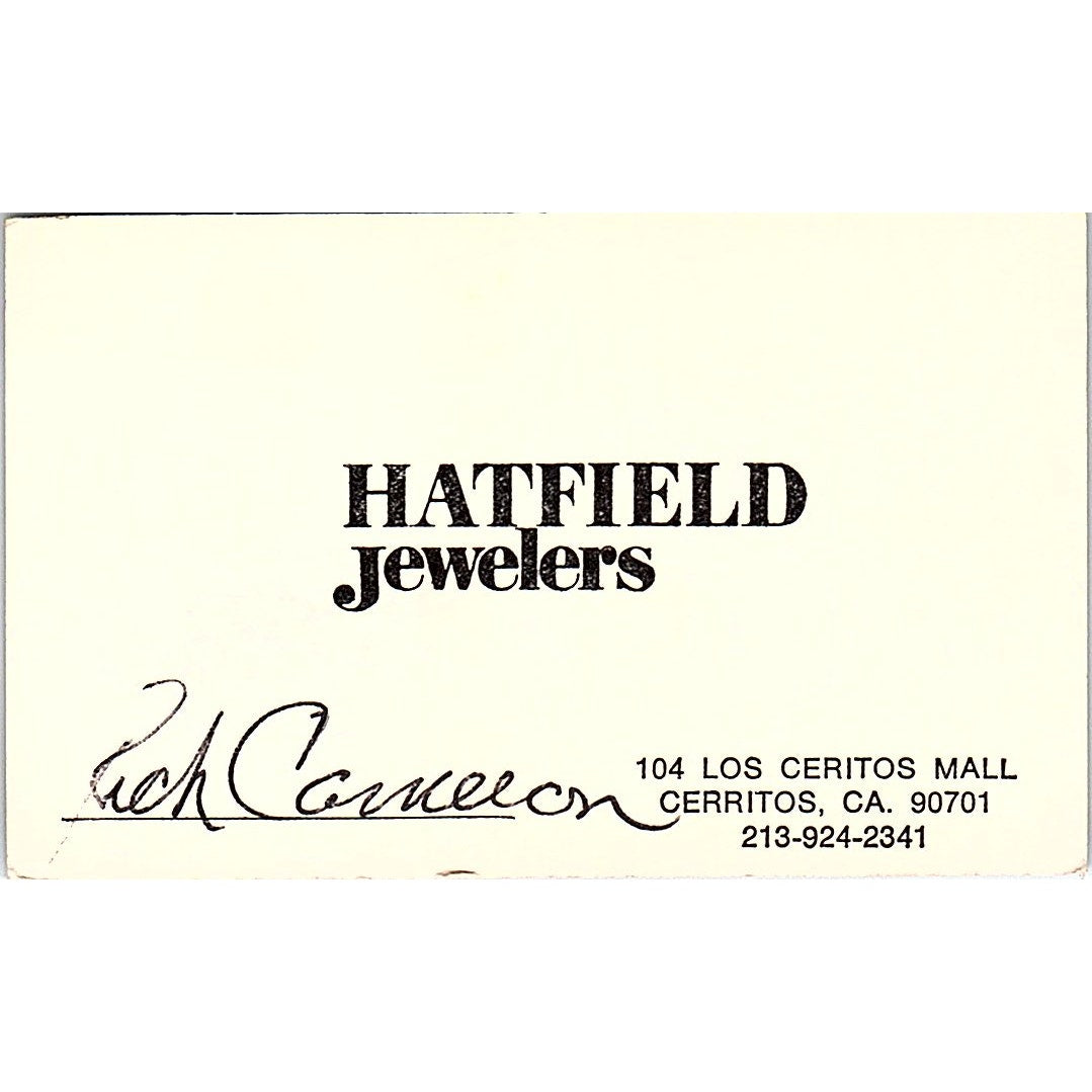 Hatfield Jewelers Cerritos, CA Vintage Business Card SF3-B9
