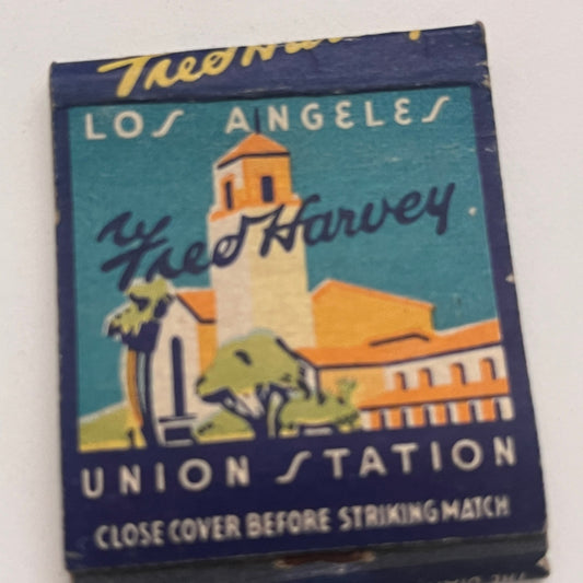 Fred Harvey Union Station Los Angeles Vintage Matchbook Cover TB8-MB2-5