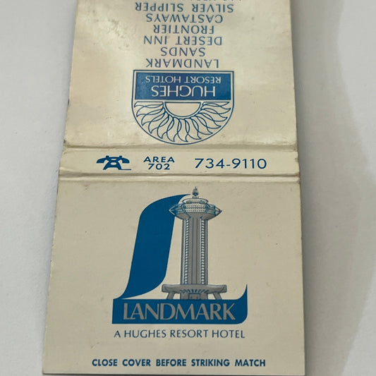 Landmark Hughes Resort Hotel Las Vegas Vintage Matchbook Cover TB6-MB1-8