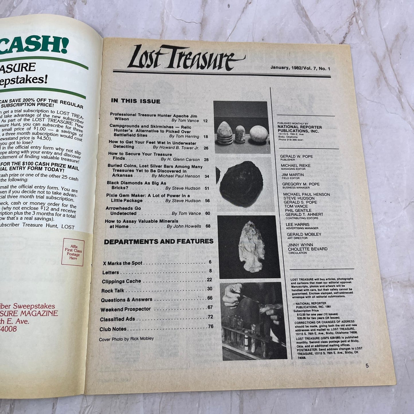 1982 Jan - Lost Treasure Magazine - Treasure Hunting Gold Prospecting M15