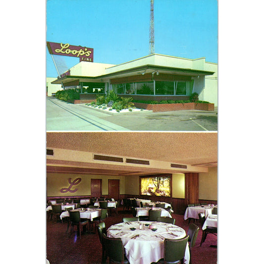 1961 Loops Restaurant of Oxnard California Vintage Postcard PD10