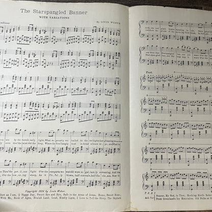 The Star Spangled Banner Louis Weber 1914 Sheet Music V13