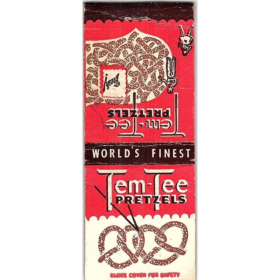 Tem-Tee Pretzels Vintage Matchbook Cover SF3-Y1