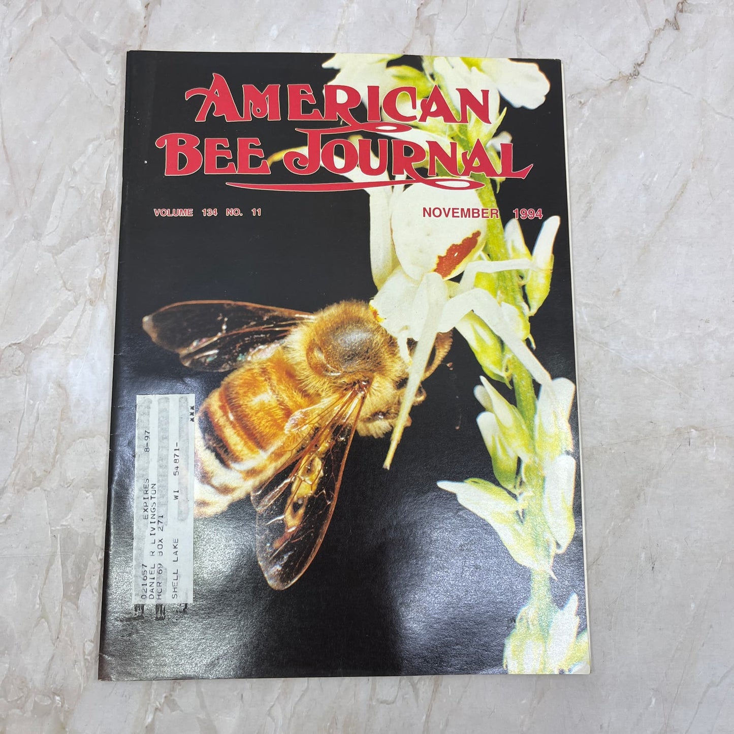 1994 Nov - American Bee Journal Magazine - Bees Beekeeping Honey M9