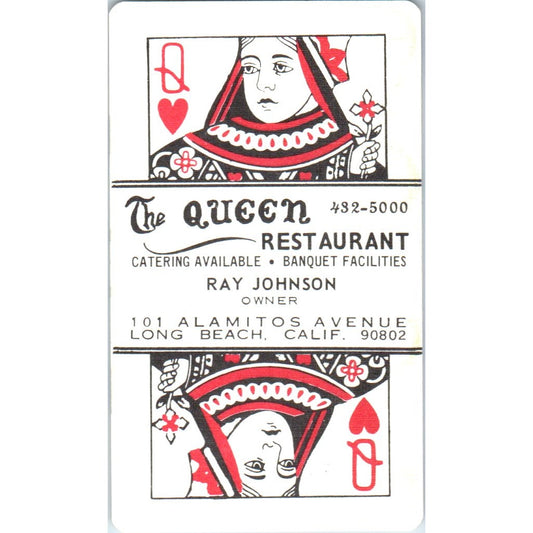 The Queen Restaurant Ray Johnson Long Beach, Arnolds Bixby Knolls Card SD8-B7